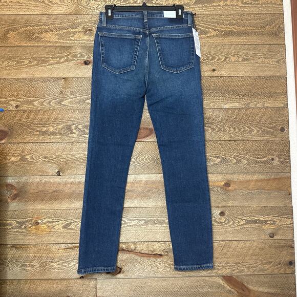 RE/DONE 70's High Rise Ankle Crop Jeans in Midnight Blue Size 26 NWT - Picture 5 of 12